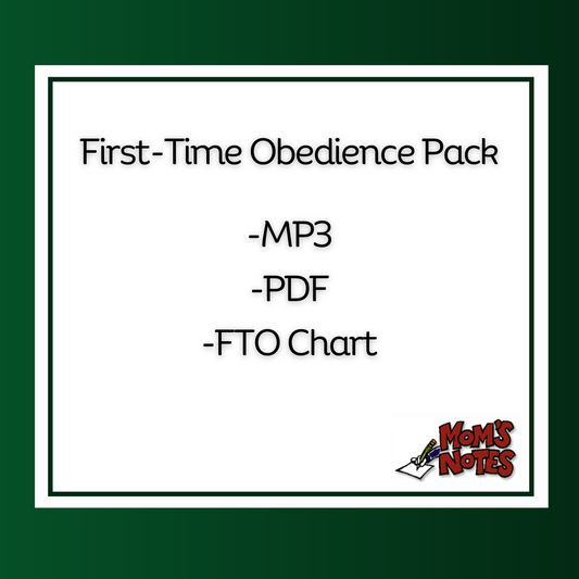 First -Time Obedience Pack (Digital Download), MP3, PDF & First-Time Obedience Chart